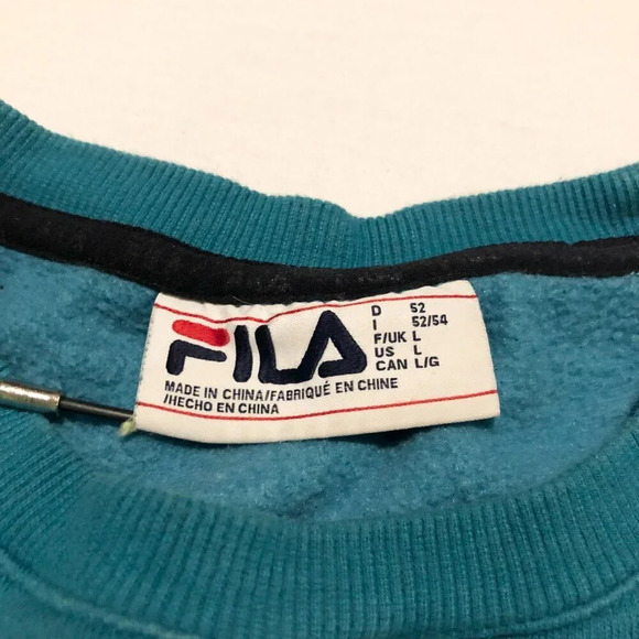 Fila Crewneck Sweatshirt Size Large  Womens Sweater Retro Colours - Picture 9 of 16